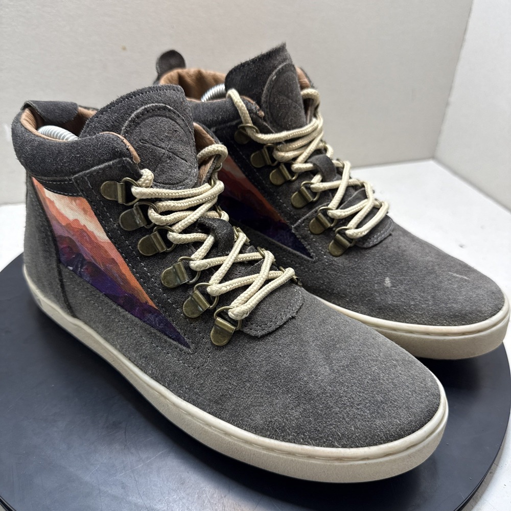 Inkkas Andes Camping Boots W Sz 9 Gray Suede Rugged Boho Gorpcore Hiking Durable